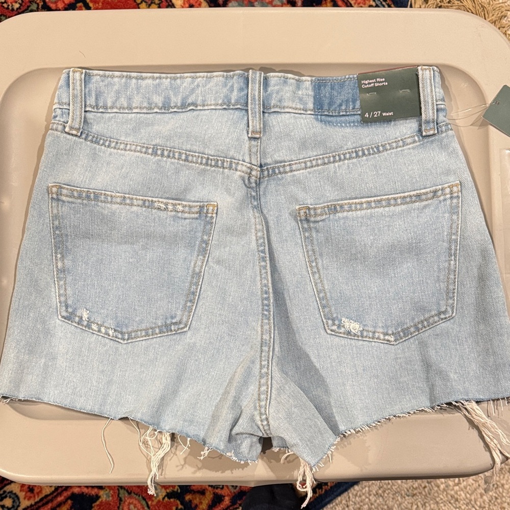Wild Fable Light Blue Distressed Jean Shorts - Picture 2 of 3